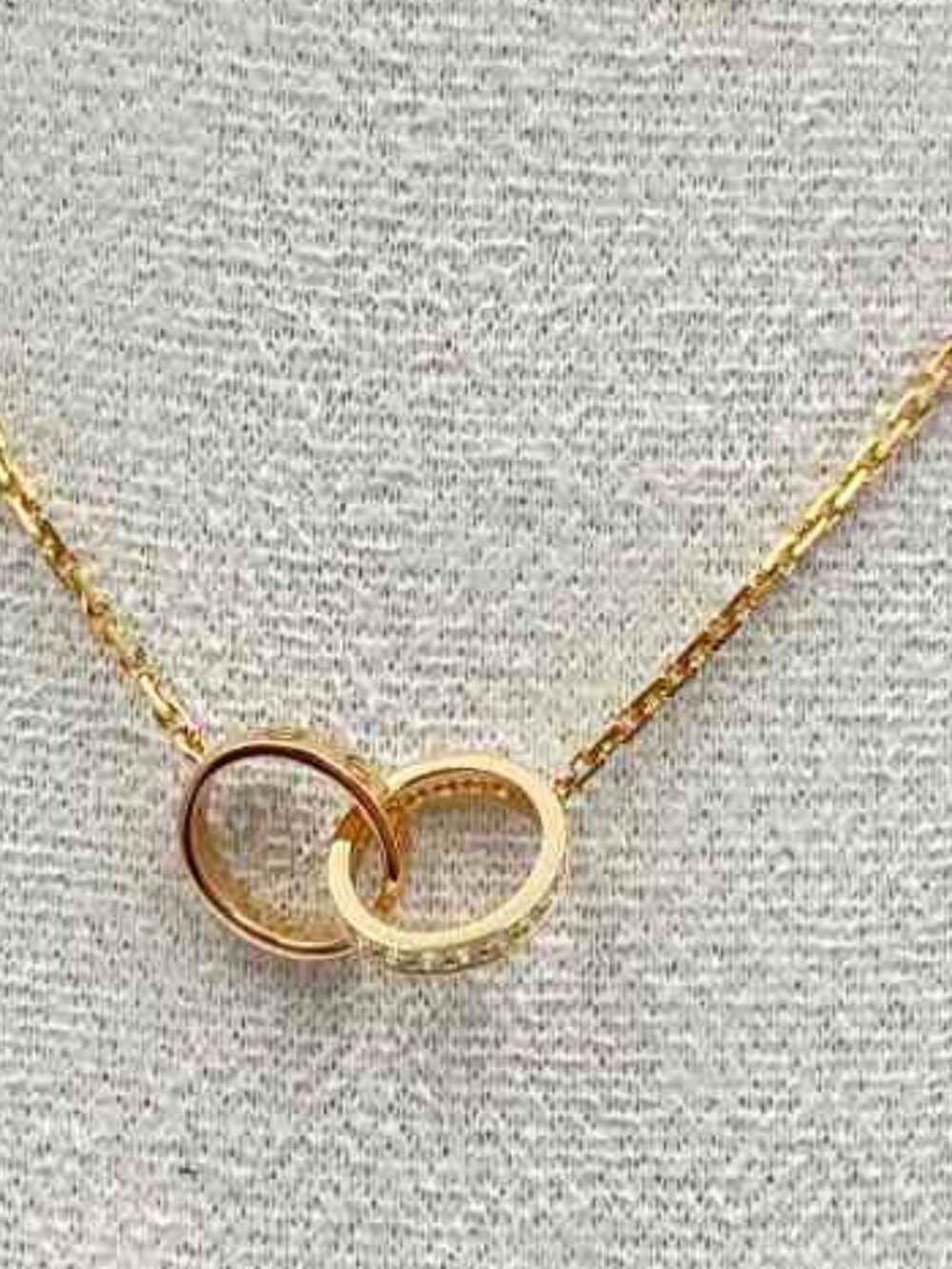 Cartier  Diamond Half-Paved Interlocking LOVE Pendant Necklace with Certificate